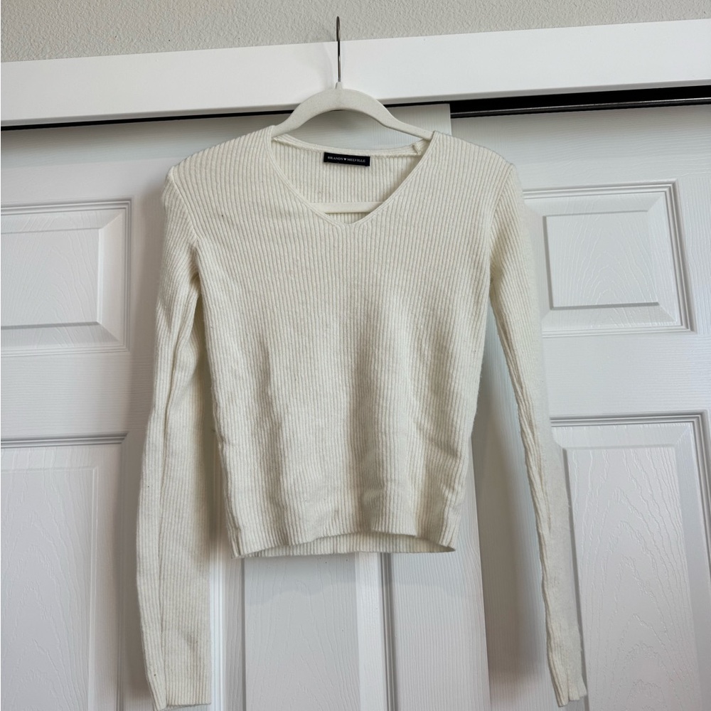Brandy Melville Cream Knit Sweater
